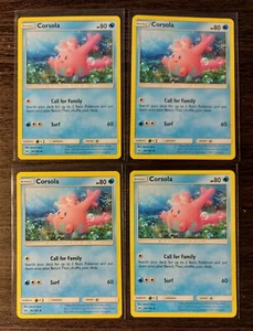 4x Corsola 36/149 Pokemon card Sun & Moon base set uncommon NM - Picture 1 of 1