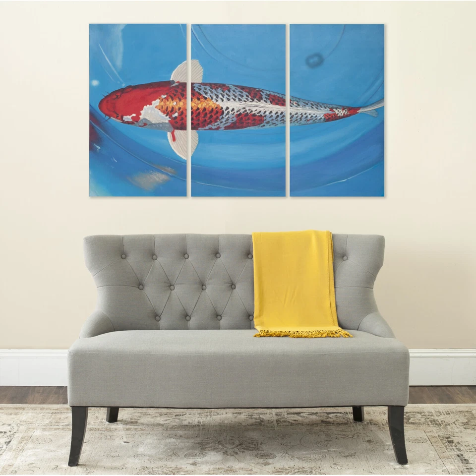 SAFAVIEH Go Fish Triptych Wall Art | 18" x 32" | - Image 1 of 1