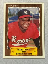 1990 Pro Cards Frank Thomas Birmingham Barons Rookie RC Minor League #1116 HOF