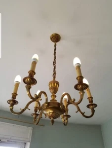Brass Chandelier - Picture 1 of 5
