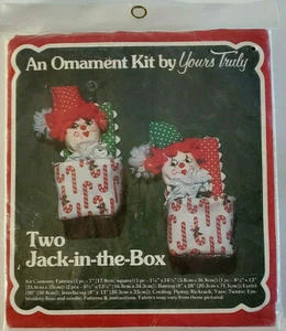 Yours Truly Christmas Ornament Kit TWO JACK-IN-THE-BOX Vintage 1981 - Picture 1 of 4