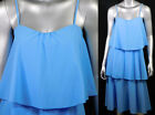 80s Sky Blue Tiered STELLA Sun Dress Prototype SpaghettiStrap Indie New Wave XXS