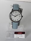 Timex TW2R62900, Women's Easy Reader, Blue Leather Watch, White Dial, Indiglo