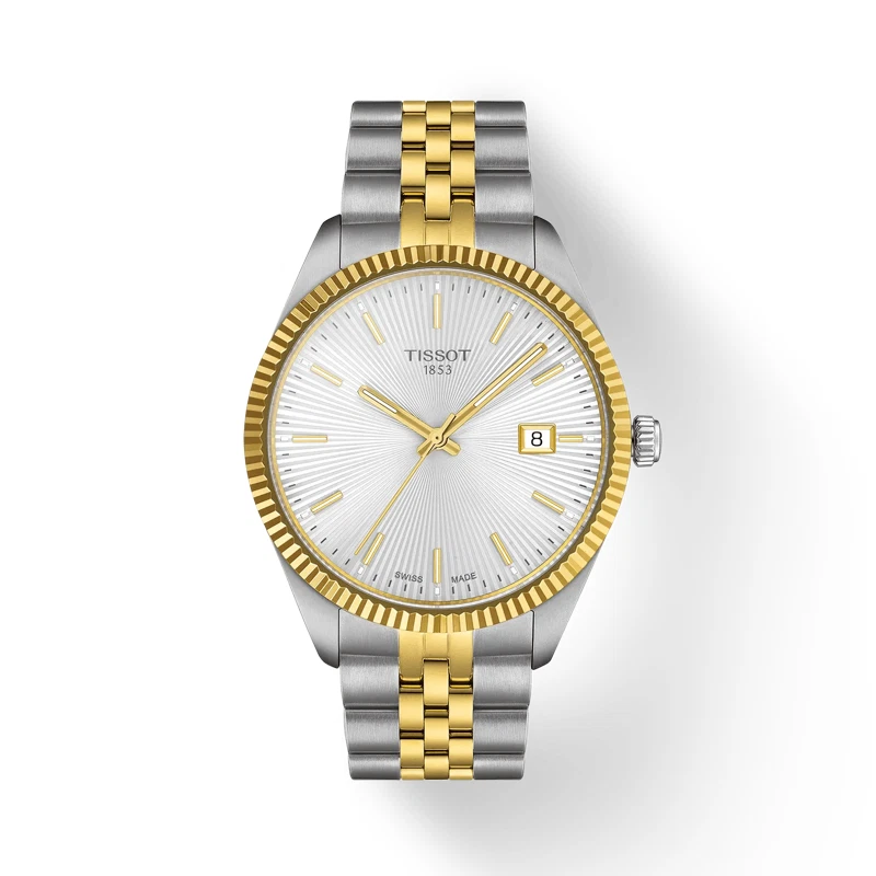 Reloj Tissot Ballade 40 mm esfera blanca acero inoxidable dos tonos T1564102203100 Foto 1 de 1