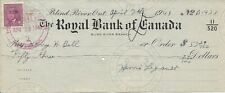 1949 - April 7th- Blind River, Ontario,The Royal Bank of Canada Check (20.334A)