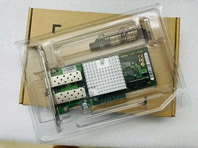 FUJITSU D2755-A11 (INTEL X520-DA2) 10G DUAL PORT SFP+ ETHERNET NIC BOTH BRACKETS - Image 1 of 4