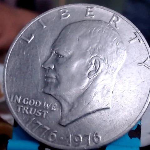 1776-1976  Eisenhower Liberty Bell Moon Silver One Dollar US Bicentennial Coin Cover