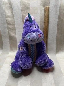 RARE Retired Mary Meyer Purple Unicorn Sparkly Blue Horn Plush Stuffed Toy 12" - Picture 1 of 3