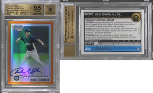 2010 Bowman Chrome Prospects Orange Refractor /25 Nick Franklin BGS 9.5 GEM MINT