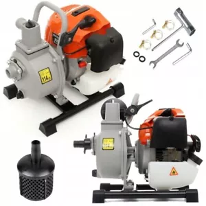 Benzin Wasserpumpe 2 PS Gartenpumpe 2-Takt Motorpumpe 1'' Kreiselpumpe 300 l/min - Bild 1 von 10