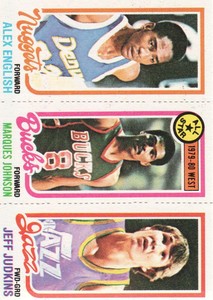 1980-81 Topps Basketball #19 75 Alex English/2 Marques Johnson/68 Jeff Judkins
