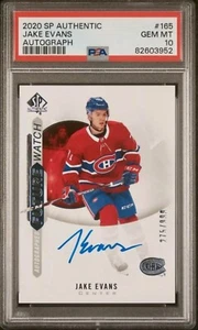 2020-21 SP AUTHENTIQUE JAKE EVANS PSA 10 FUTURE WATCH AUTO /999 MONTRÉAL - Picture 1 of 3