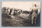 WW1 Antique GERMAN Real Photo RPPC Postcard UNIFORM SOLDIERS DIGGING GRAVES