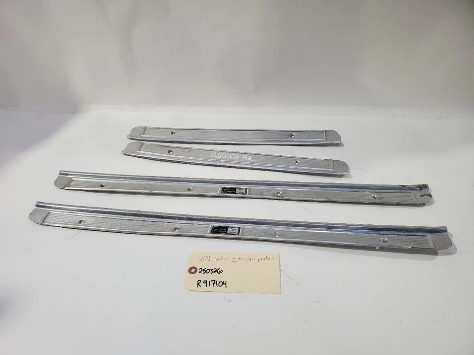 1984 Cadillac Fleetwood OEM Set Of 4 Door Sill Plates - Image 1 of 4