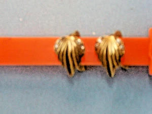 U.S.A PAIR EARS 19K 80% PURITY GOLD PORTUGUESE GOV CONTRAST 3 G 14X11M/M .10 VS - Foto 1 di 1