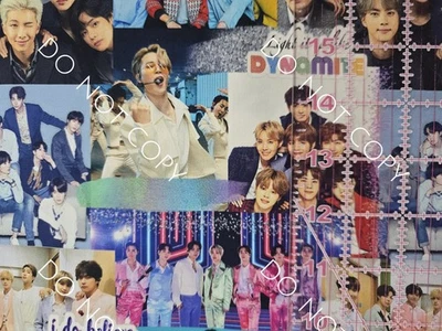 Custom 100% Cotton Woven Fabric BTS Band Singer Artist by the 1/4 Yard 9x56 - Image 1 of 2