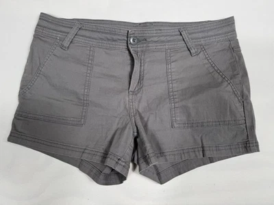 Shorts feminino Prana Tess cinza cascalho elástico algodão orgânico 10 - Imagem 1 de 4