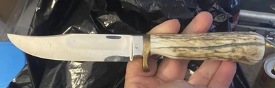 CUCHILLO DE CAZA PELADO DE ACERO BOWIE HECHO A MANO PERSONALIZADO CON MANGO DE CIERVO Foto 1 de 4