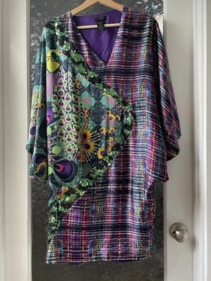 Vestido túnica de seda para mujer Custo Barcelona Foto 1 de 4