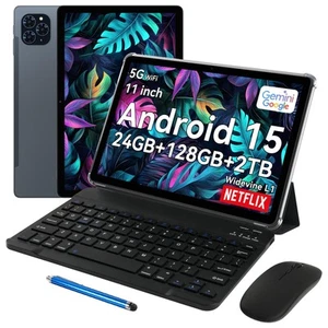 Tablet 11 Inch Android 15 Tablets T90, 1920 * 1200 FHD Display, 24GB RAM 128G... - Picture 1 of 9