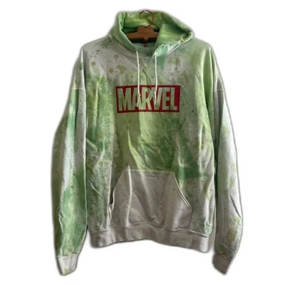 Sudadera con Capucha Vintage MARVEL Tie dye Talla XL Blanca Verde Para Hombre Envejecida Foto 1 de 4