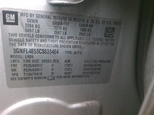 Power Brake Booster Fits 12-15 CAPTIVA SPORT 8692986 - Picture 1 of 11