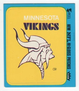 Parche de alto brillo Fleer NFL Team Action Minnesota Vikings 1977 logotipo - envío gratuito B - Imagen 1 de 1
