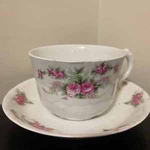 Vintage Royal Imperial Tea Cup With Saucer Pink Flowers England - Picture 1 of 7