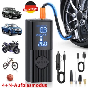 LCD Elektrische Akku Luftpumpe Auto Fahrrad Reifen Druckluft Kompressor 5 Modus - Bild 1 von 15
