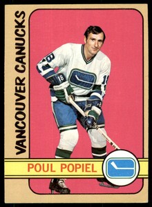 1972-73 TOPPS POUL POPIEL VANCOUVER CANUCKS #142 VERY NICE!!