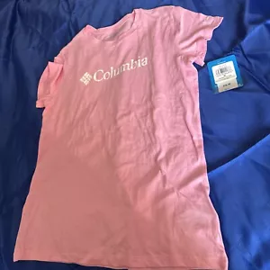 Columbia Women's Trek Short Sleeve Graphic Pink T-Shirt Size Medium - Picture 1 of 3