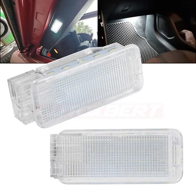 Pair LED Interior Footwell Luggage Door Trunk Light For Peugeot 206 207 Citroen - Image 1 of 4