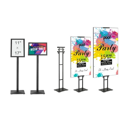 Pedestal Sign Holder Adjustable Poster Stand 11x17in / 8.5x11in / 4-75in - Image 1 of 2