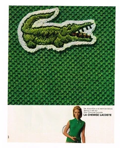 *** La Chemise Lacoste _ Le crocodile *** 1966 - pub. (21 x 26,5) // p719 - Picture 1 of 1