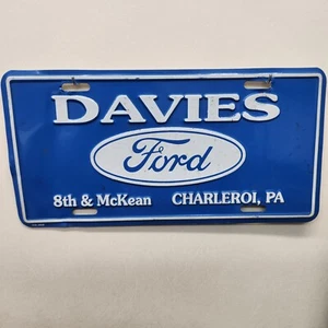 Davies Ford Charleroi, PA 8th & McKean Dealership Advertising License Plate - Picture 1 of 2