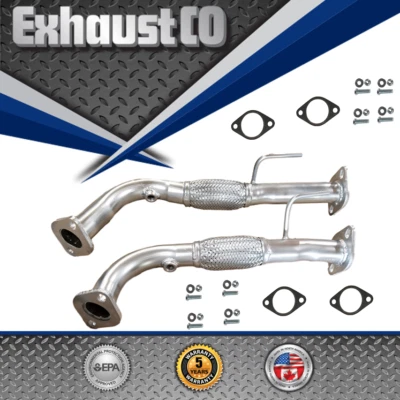 ACERO INOXIDABLE: Se adapta a Kia Sorento 2007 2008 2009 Juego de tubos flexibles 3,3 y 3,8 L Foto 1 de 2