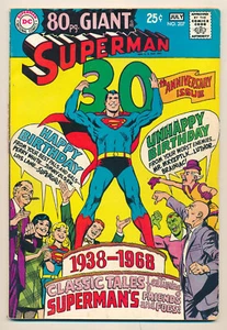 DC Comics Superman 30th Anniversary Issue #207 Giant G-48 Neal Adams Art VG/FN - Picture 1 of 2