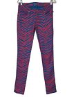 Tripp NYC Hose Jeans Größe 5 Skinny Jeans Zebradruck rosa & blau launisch Goth