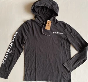 $75 NWT Mens Polo Ralph Lauren Denim Supply Big Pony Long Sleeve Hooded T-Shirt - Picture 1 of 4