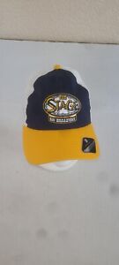 The Stage Nashville Hat Cap Adjustable Snapback Mesh Trucker Blue & Gold On...