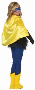 Yellow CHILD Unisex Superhero Cape One Size Costume Accessory NEW Boys Girls - Picture 1 of 1