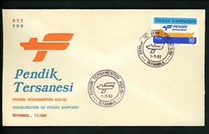 Postal History Turkey FDC #2226 Pendik Shipyard boats marine 1982 - Picture 1 of 2