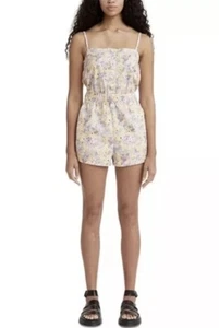 LEVI’s Women Romper Short Jumpsuit Purple Floral printed Size XL NWOT - Picture 1 of 12