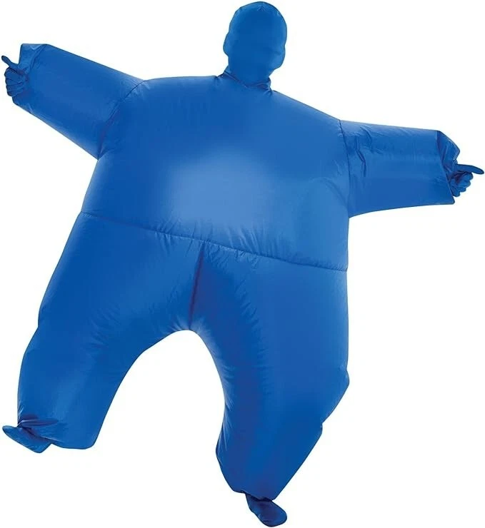 Disfraz inflable azul megamorfo para niños niños niñas traje de grasa inflable Halloween Foto 1 de 4