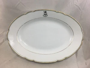 19thC Boyer Rue de la Paix Paris Porcelain Amorial Platter Elephant Ipswich MA - Picture 1 of 12