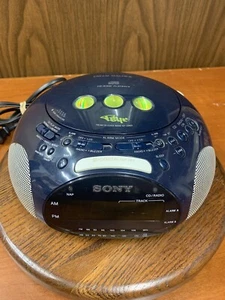 Sony ICF-CD831 Blue Psyc Dream Machine FM/AM CD Player Alarm Clock Radio Works - Picture 1 of 24