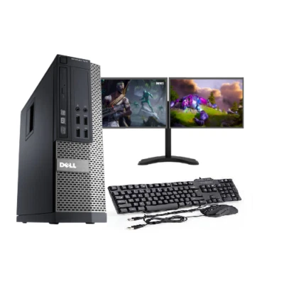 ULTRA FAST Gaming PC Bundle Intel Core i7 8GB 1TB Windows 10 GT730 DUAL SCREEN - Image 1 of 4