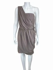 BCBGeneration Vestito Donna Monoforma Setoso Driftwood Taglia L con Etichette - Foto 1 di 5