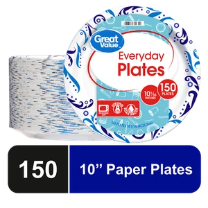 Festival Discount Everyday Disposable Paper Plates, 10", 150 Count - Picture 1 of 4