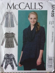 McCall's Schnittmuster 7435 Größe 4-14 lockere Strick Langarm Oberteile - Bild 1 von 2